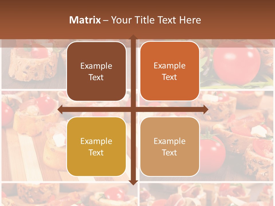 Wooden Board Appetizer Horizontal PowerPoint Template