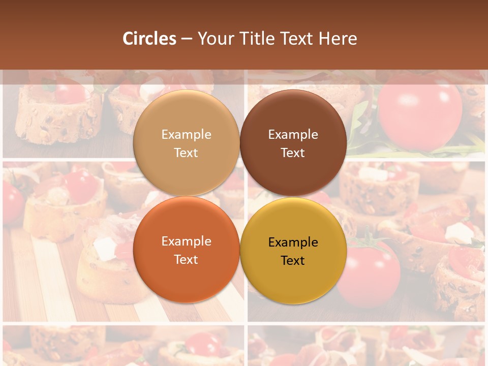 Wooden Board Appetizer Horizontal PowerPoint Template