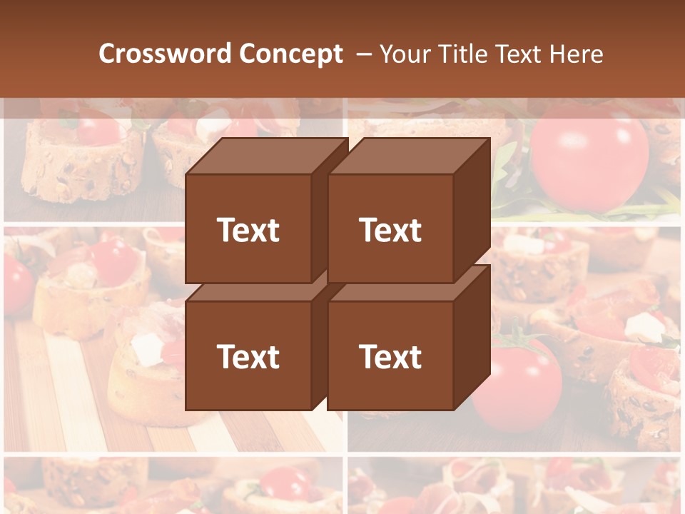 Wooden Board Appetizer Horizontal PowerPoint Template