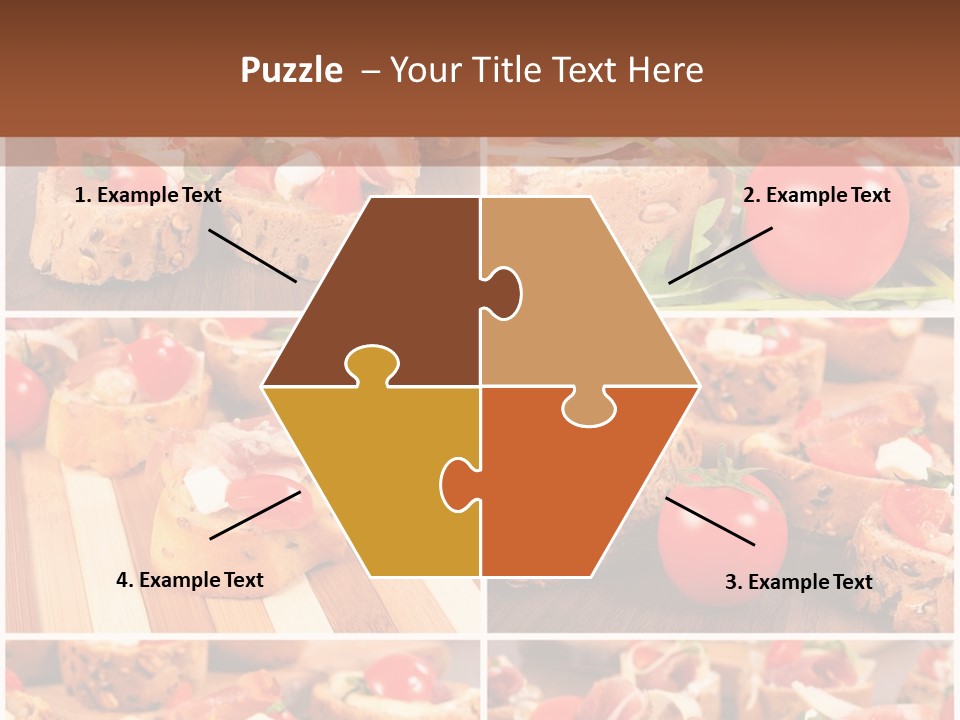 Wooden Board Appetizer Horizontal PowerPoint Template