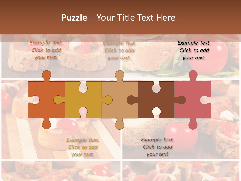 Wooden Board Appetizer Horizontal PowerPoint Template