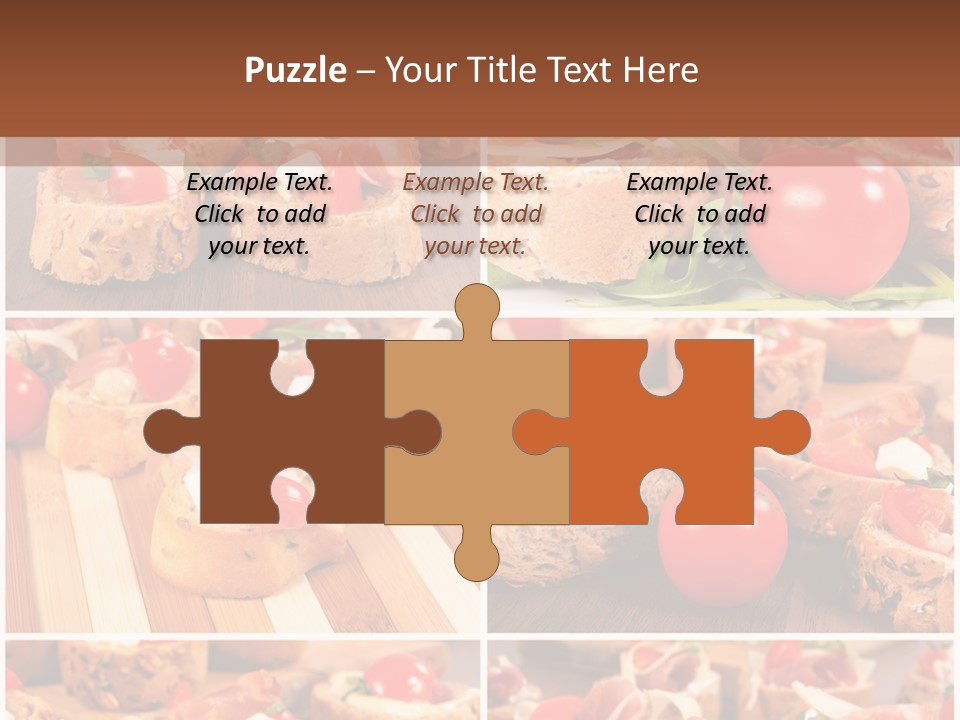 Wooden Board Appetizer Horizontal PowerPoint Template