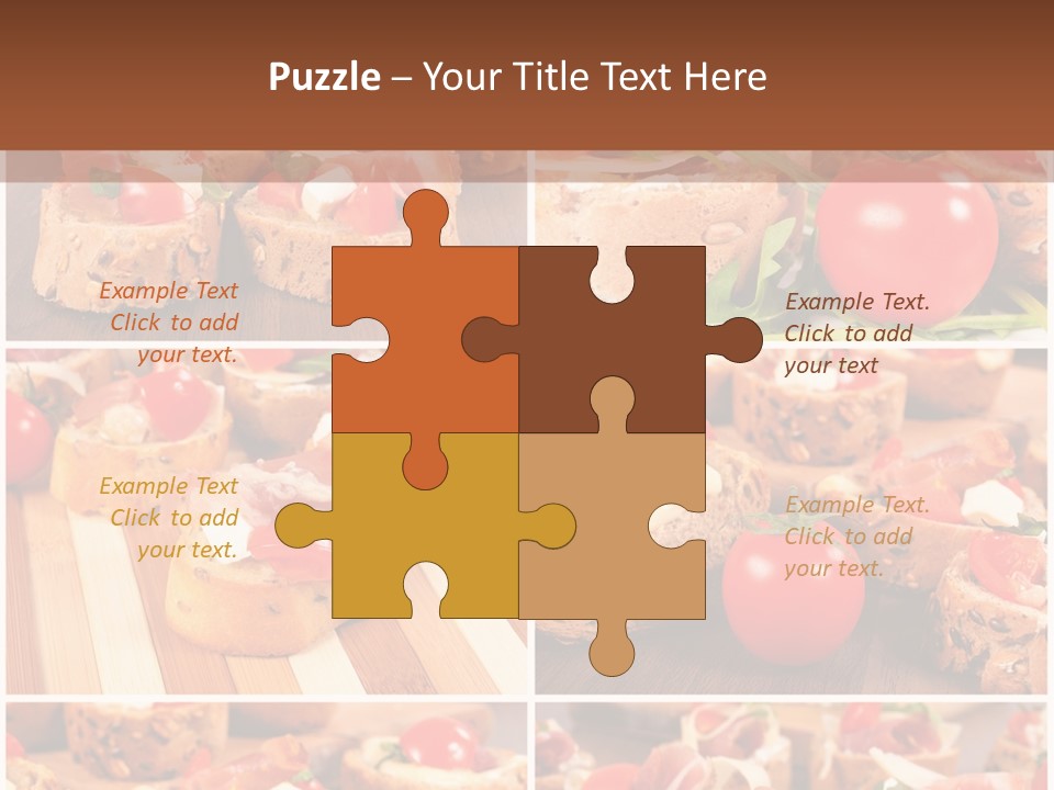 Wooden Board Appetizer Horizontal PowerPoint Template