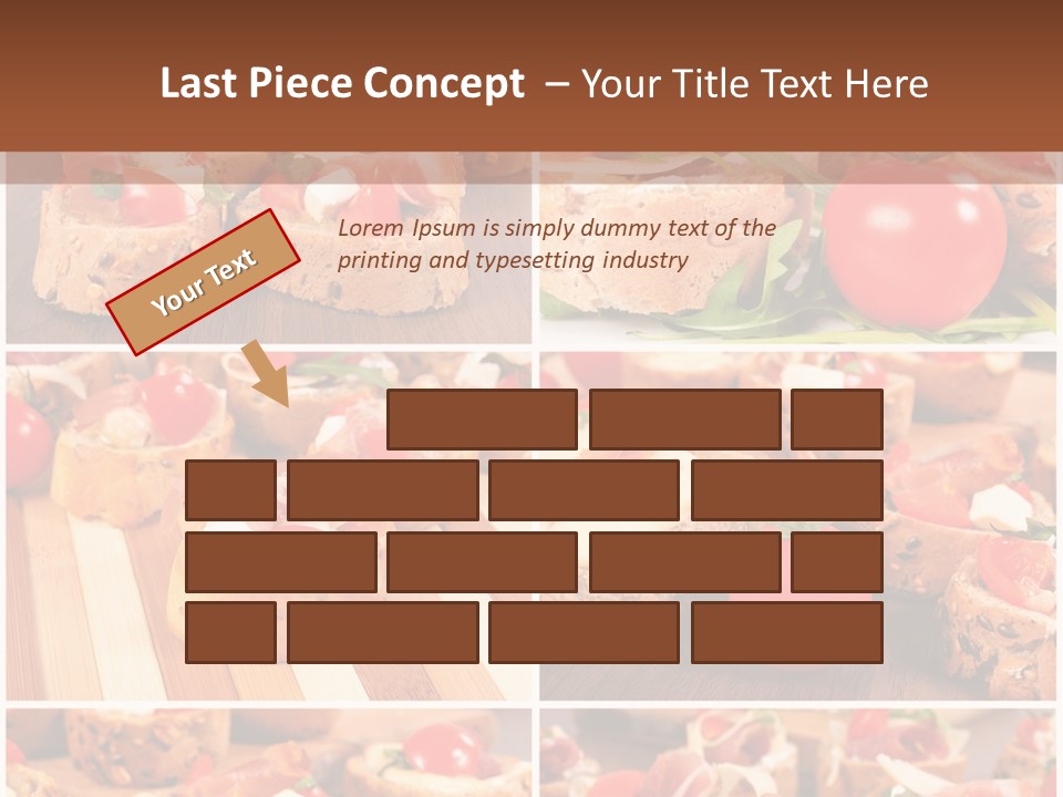 Wooden Board Appetizer Horizontal PowerPoint Template