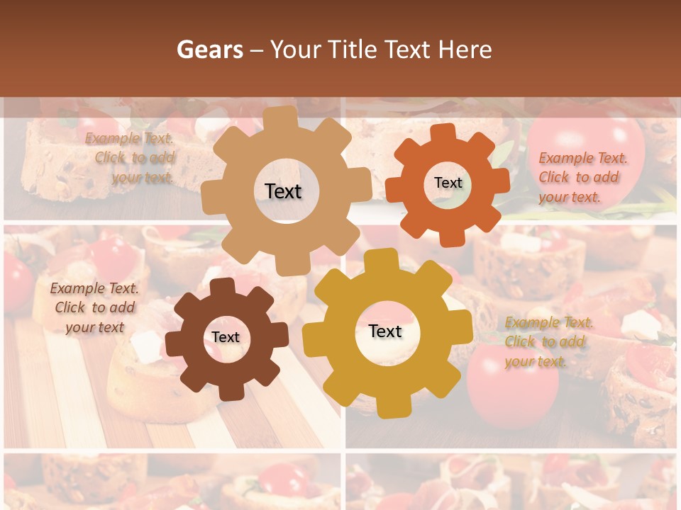 Wooden Board Appetizer Horizontal PowerPoint Template