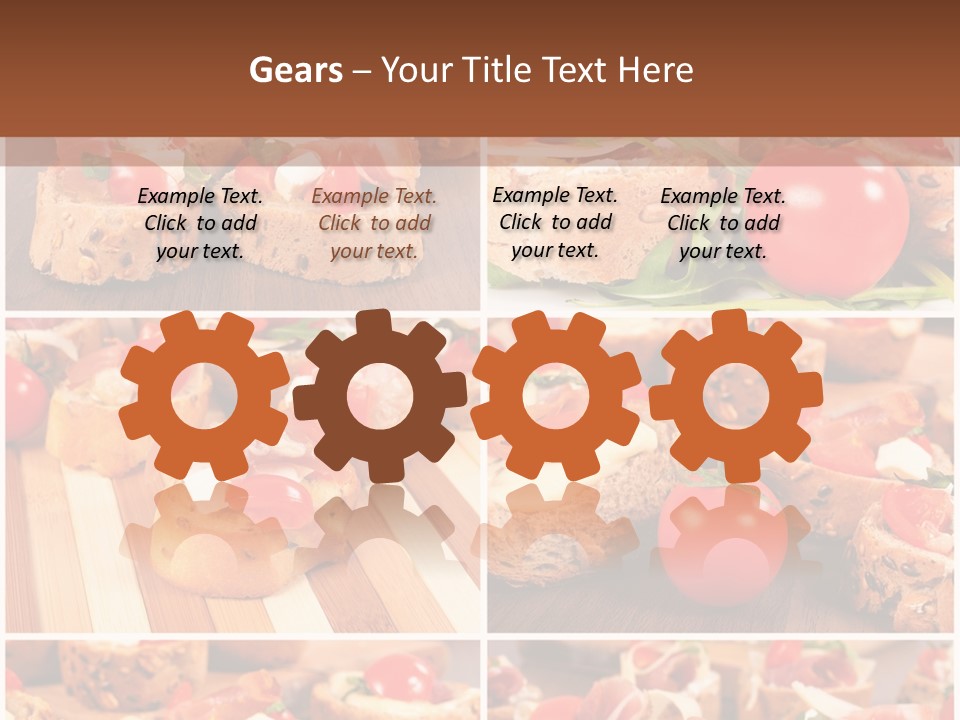 Wooden Board Appetizer Horizontal PowerPoint Template