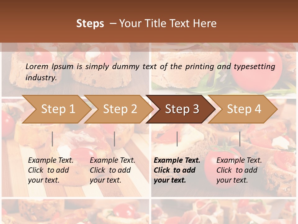 Wooden Board Appetizer Horizontal PowerPoint Template