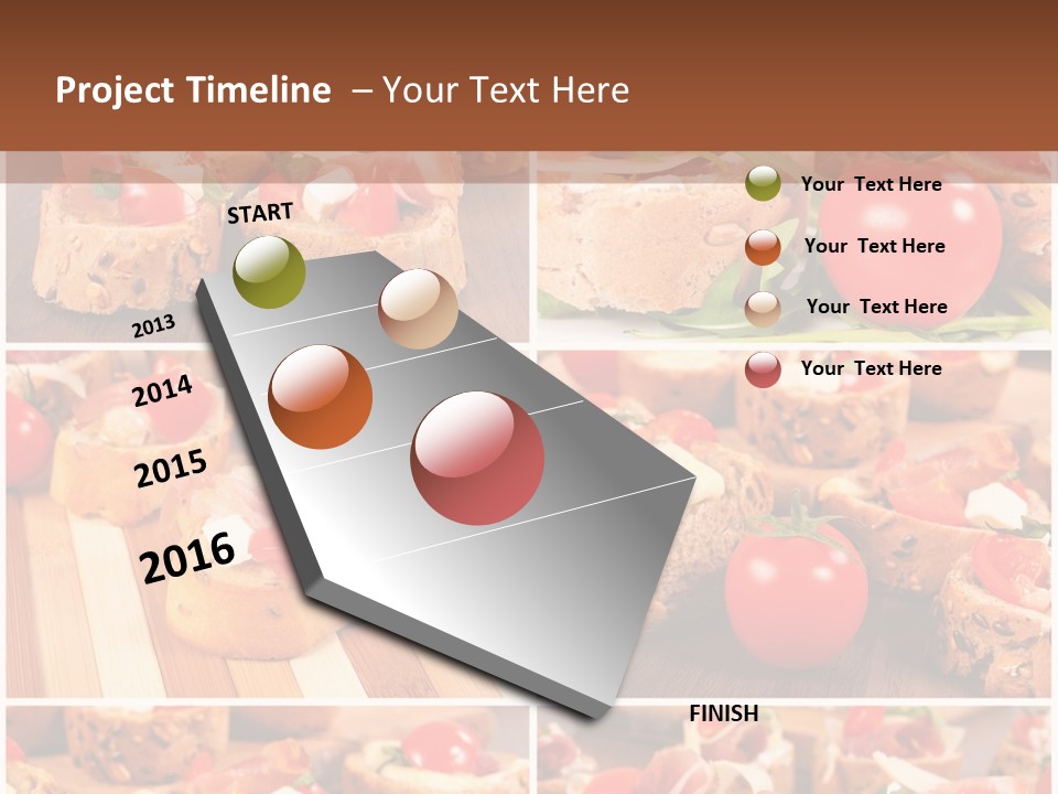 Wooden Board Appetizer Horizontal PowerPoint Template