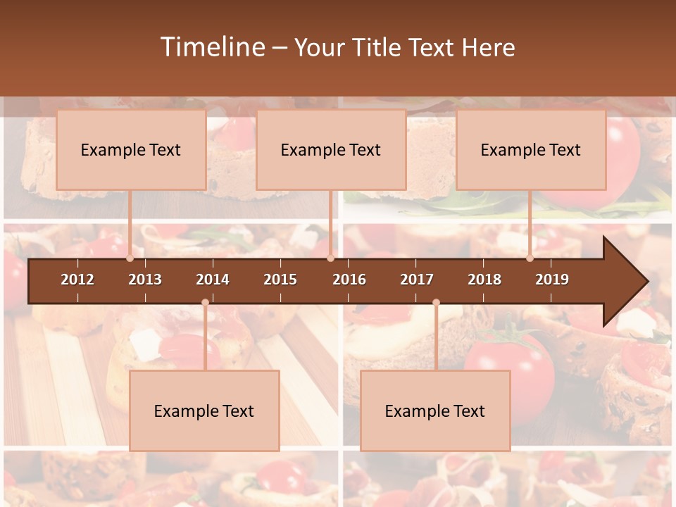 Wooden Board Appetizer Horizontal PowerPoint Template
