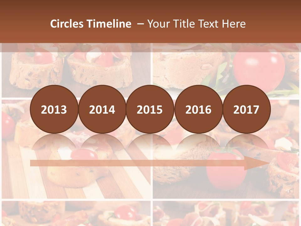 Wooden Board Appetizer Horizontal PowerPoint Template