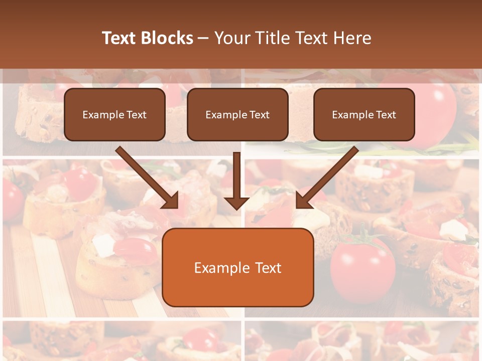 Wooden Board Appetizer Horizontal PowerPoint Template