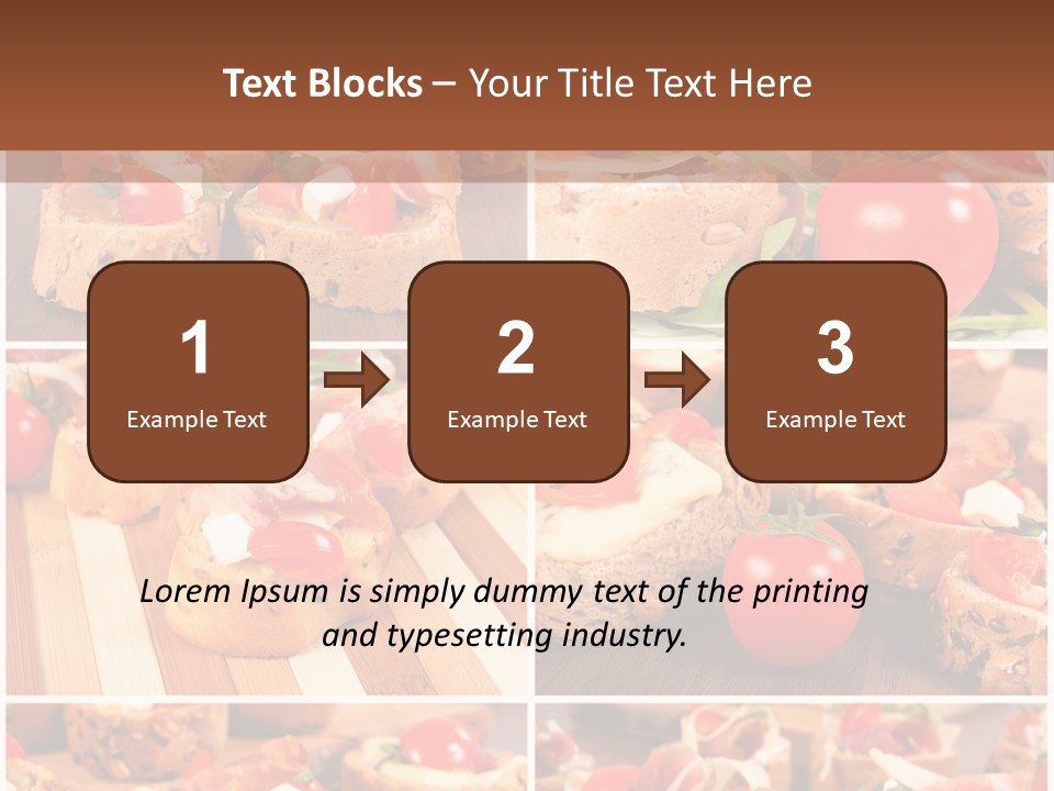 Wooden Board Appetizer Horizontal PowerPoint Template