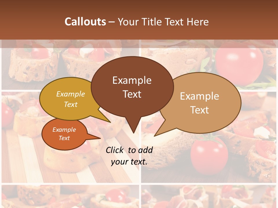 Wooden Board Appetizer Horizontal PowerPoint Template