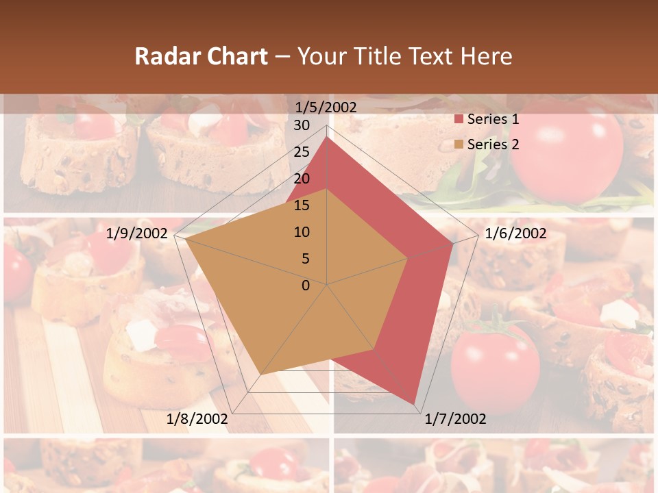 Wooden Board Appetizer Horizontal PowerPoint Template