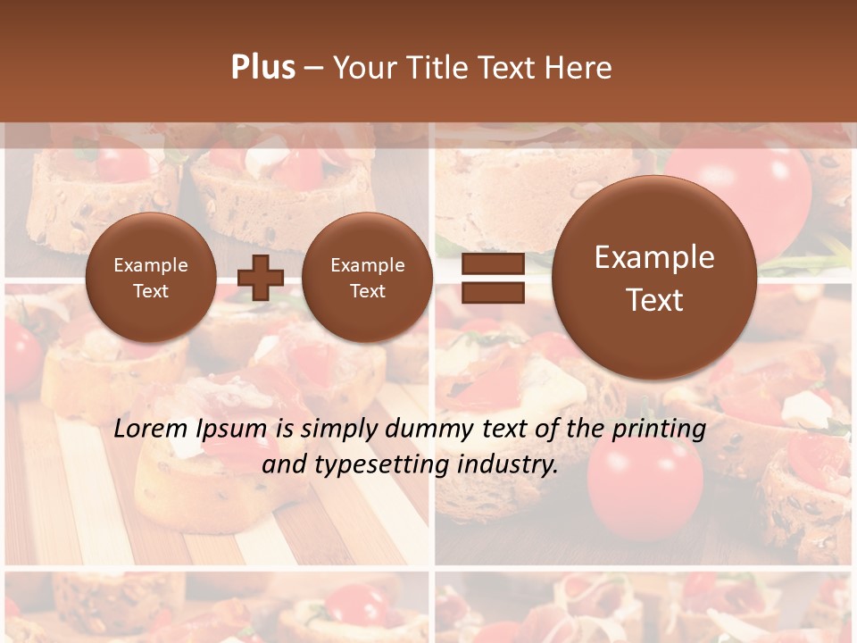 Wooden Board Appetizer Horizontal PowerPoint Template