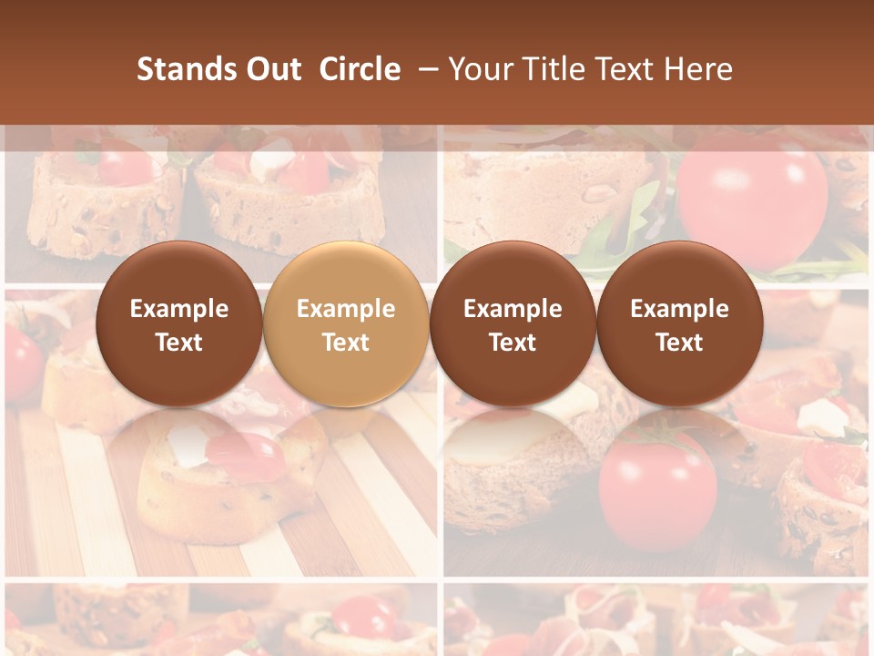 Wooden Board Appetizer Horizontal PowerPoint Template