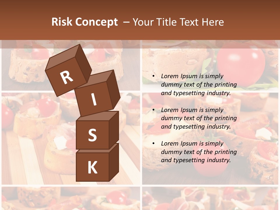 Wooden Board Appetizer Horizontal PowerPoint Template