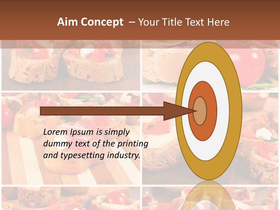 Wooden Board Appetizer Horizontal PowerPoint Template