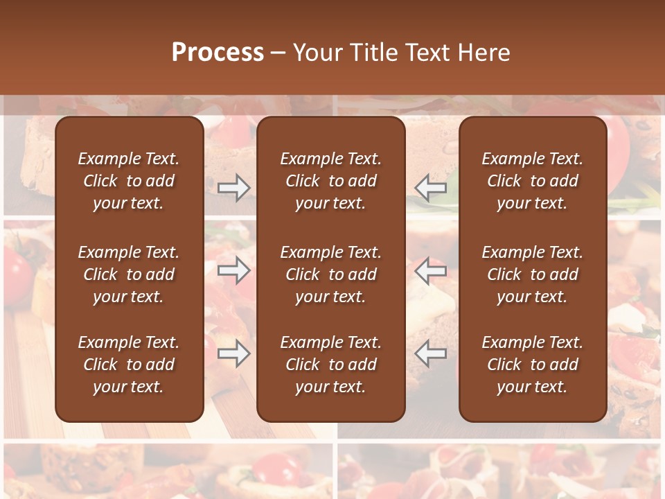 Wooden Board Appetizer Horizontal PowerPoint Template