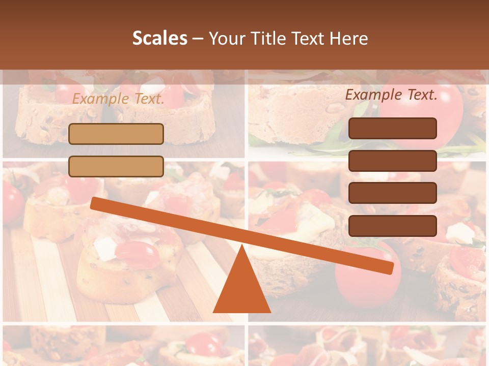 Wooden Board Appetizer Horizontal PowerPoint Template