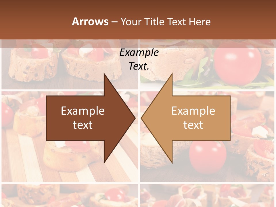 Wooden Board Appetizer Horizontal PowerPoint Template