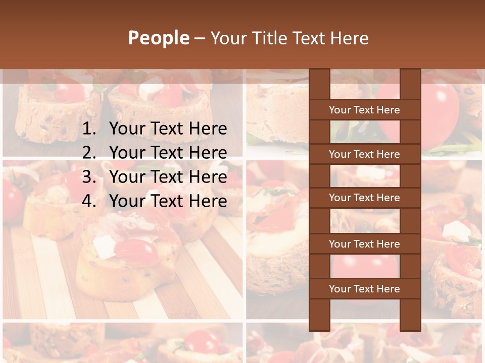 Wooden Board Appetizer Horizontal PowerPoint Template