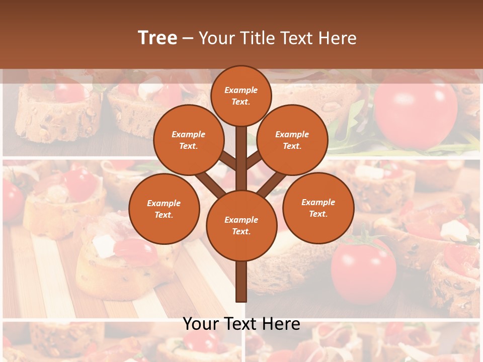 Wooden Board Appetizer Horizontal PowerPoint Template