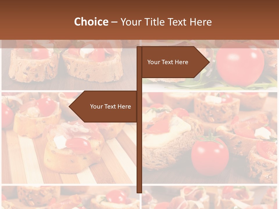 Wooden Board Appetizer Horizontal PowerPoint Template