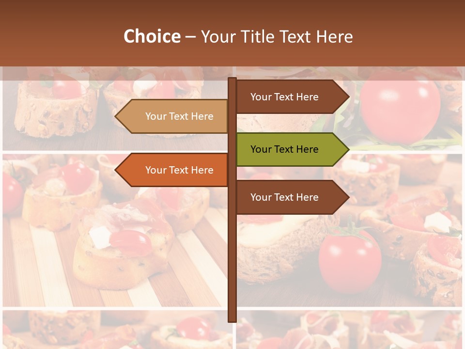 Wooden Board Appetizer Horizontal PowerPoint Template