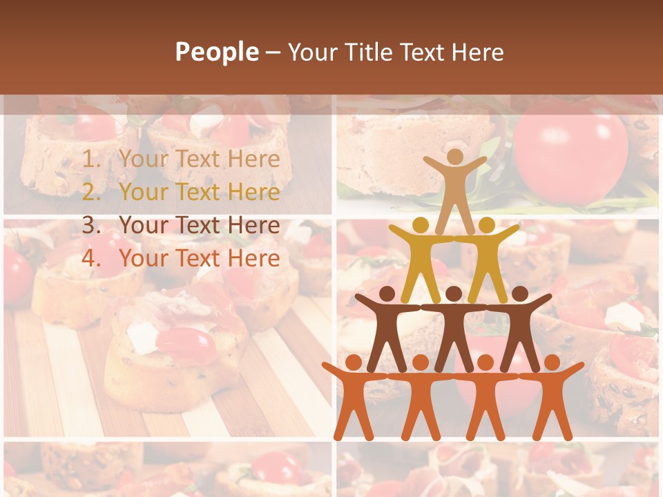 Wooden Board Appetizer Horizontal PowerPoint Template