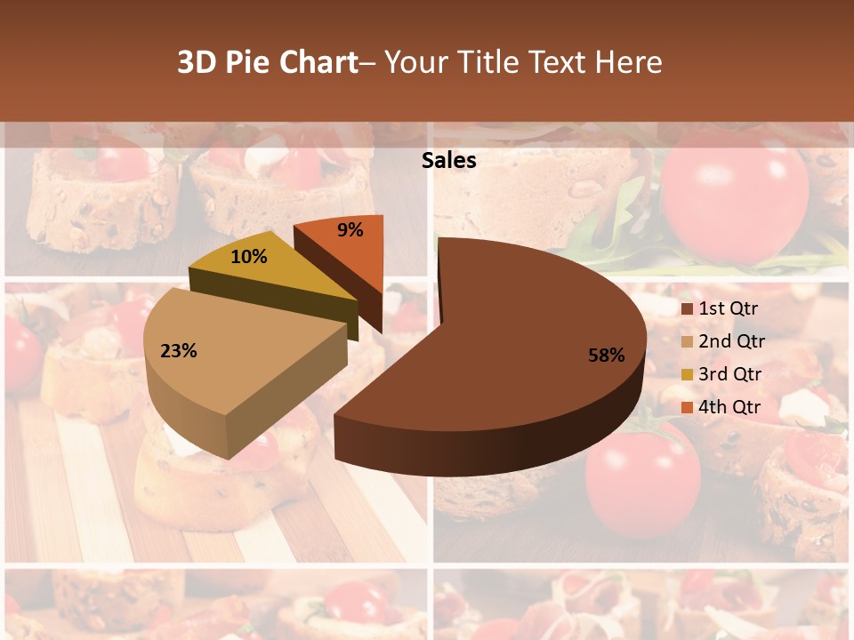 Wooden Board Appetizer Horizontal PowerPoint Template
