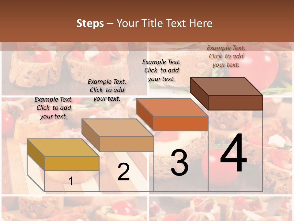 Wooden Board Appetizer Horizontal PowerPoint Template