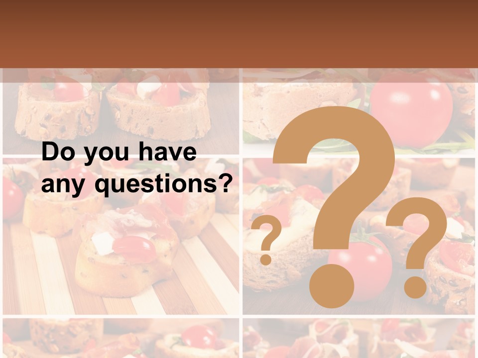 Wooden Board Appetizer Horizontal PowerPoint Template