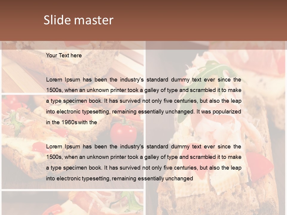 Dish Crostini Mediterranean PowerPoint Template