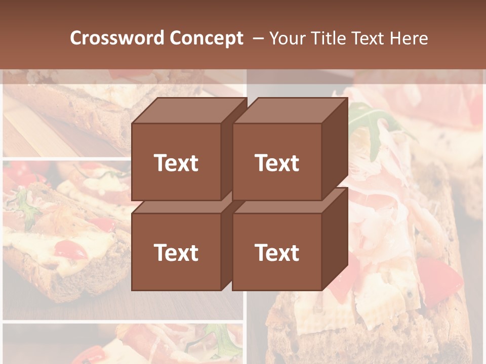 Dish Crostini Mediterranean PowerPoint Template