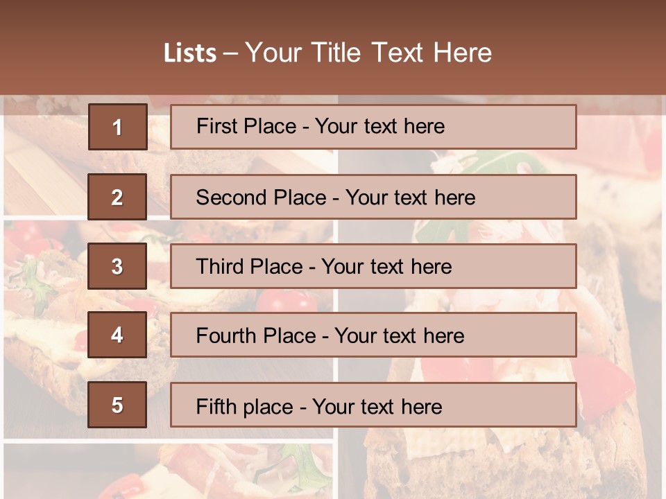 Dish Crostini Mediterranean PowerPoint Template