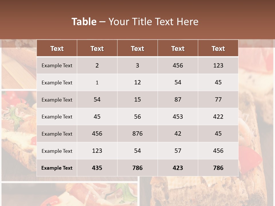 Dish Crostini Mediterranean PowerPoint Template
