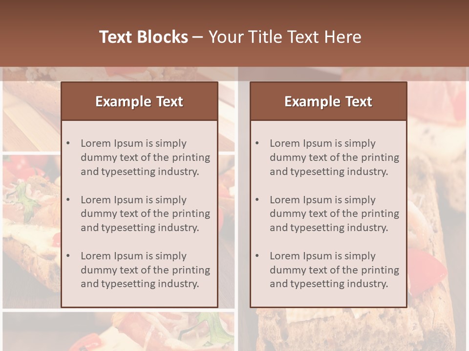 Dish Crostini Mediterranean PowerPoint Template