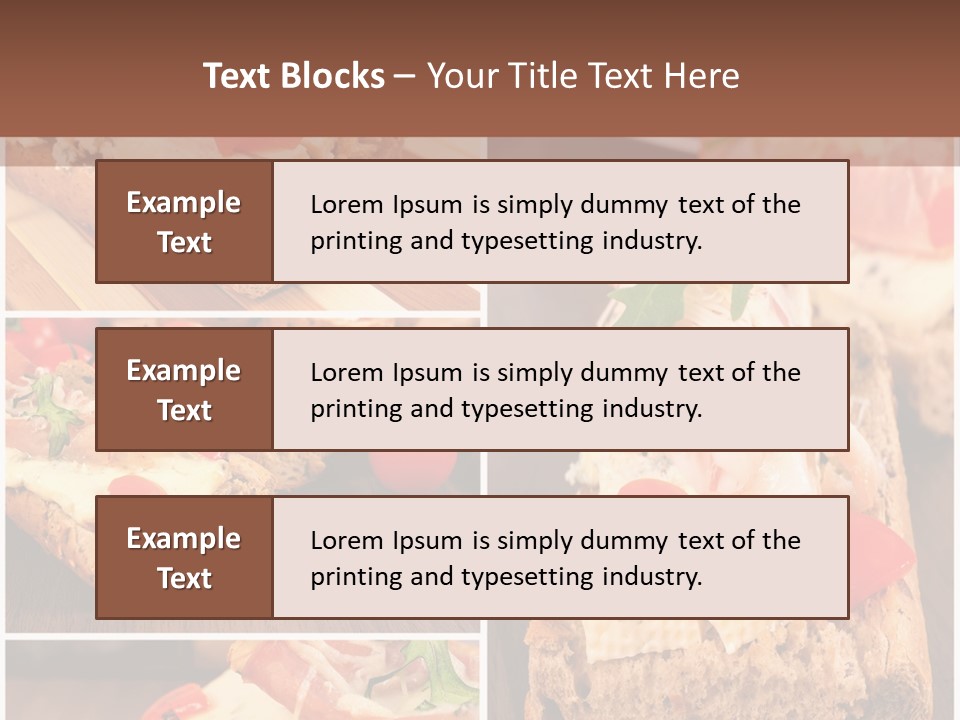 Dish Crostini Mediterranean PowerPoint Template