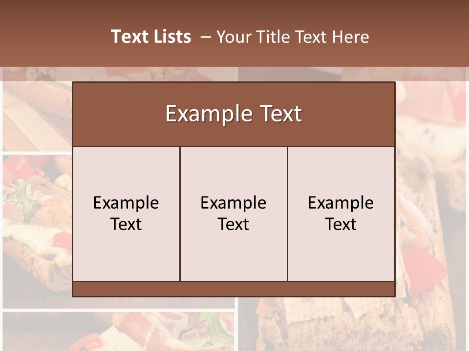 Dish Crostini Mediterranean PowerPoint Template