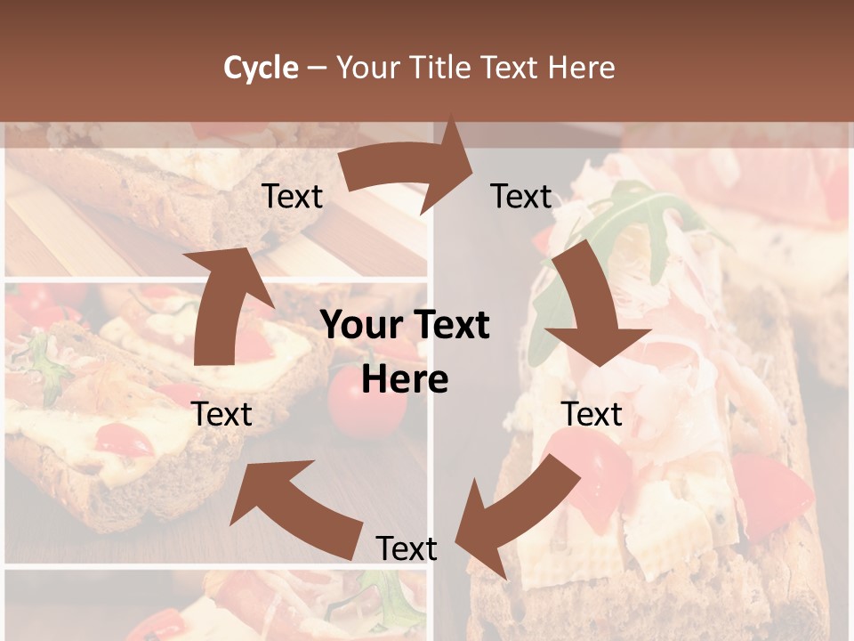 Dish Crostini Mediterranean PowerPoint Template