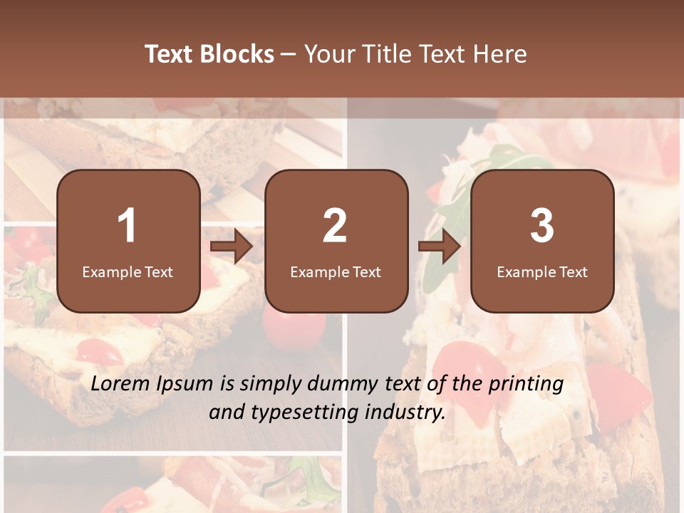 Dish Crostini Mediterranean PowerPoint Template