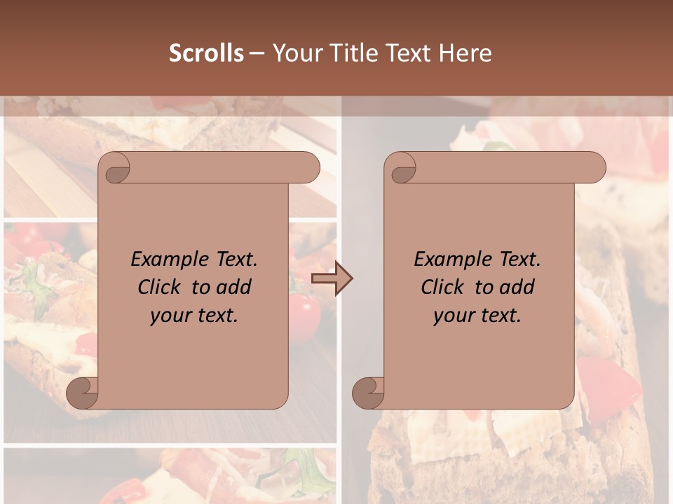 Dish Crostini Mediterranean PowerPoint Template