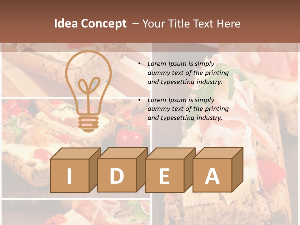 Dish Crostini Mediterranean PowerPoint Template