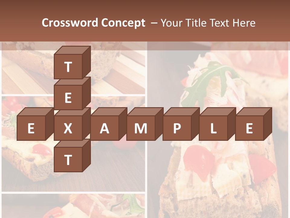 Dish Crostini Mediterranean PowerPoint Template