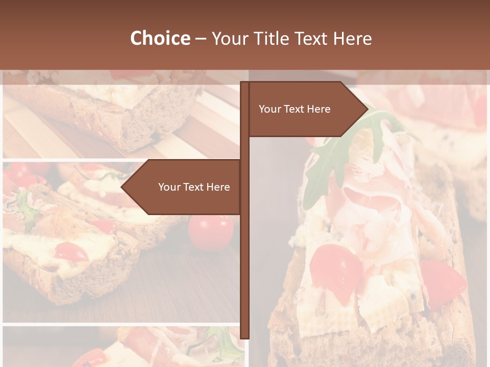 Dish Crostini Mediterranean PowerPoint Template