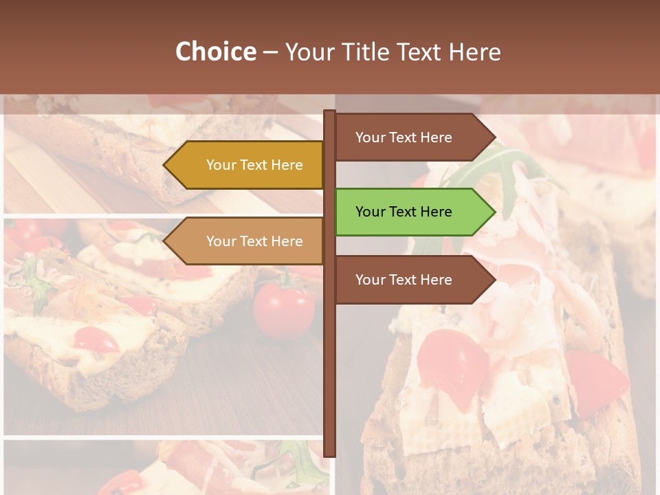 Dish Crostini Mediterranean PowerPoint Template