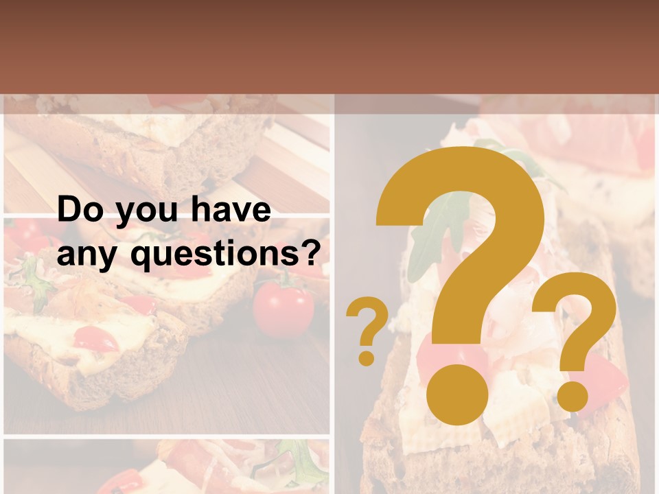 Dish Crostini Mediterranean PowerPoint Template