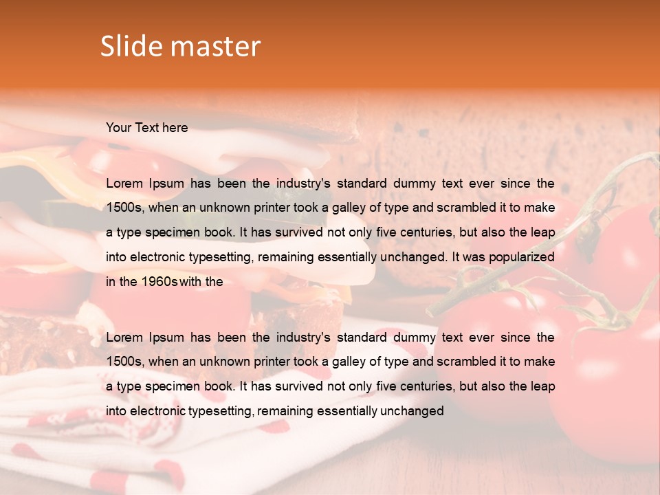 Foods Vegetables Toast PowerPoint Template