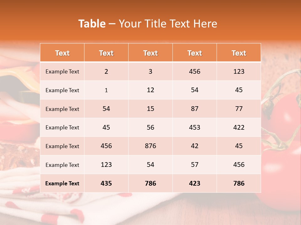 Foods Vegetables Toast PowerPoint Template
